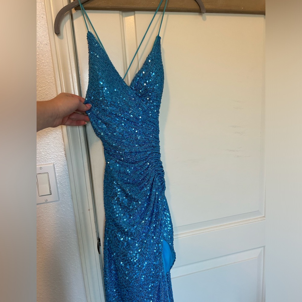 Blue Sparkly Prom Dress